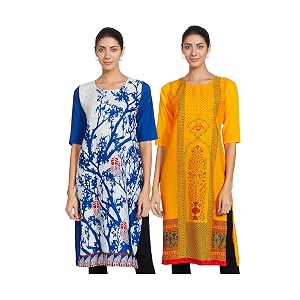 Womens Crepe Regular Kurta
