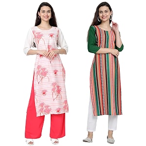 Womens Crepe Regular Kurta