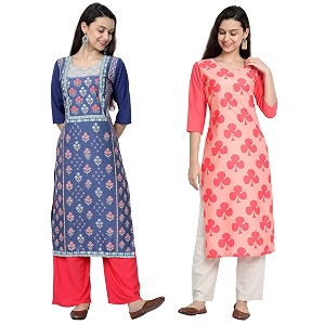 Womens Crepe Regular Kurta