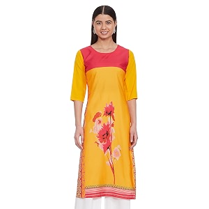 Womens Crepe Regular Kurta
