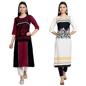 Womens Crepe Regular Kurta