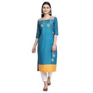 Womens Crepe Regular Kurta