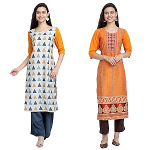 Womens Crepe Regular Kurta