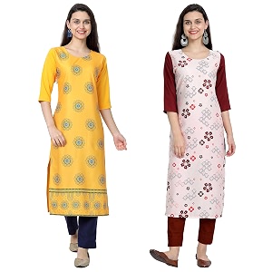 Womens Crepe Regular Kurta