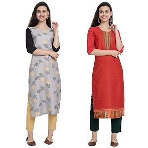 Womens Crepe Regular Kurta