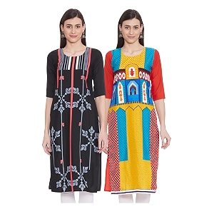 Womens Crepe Regular Kurta