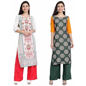 Womens Crepe Regular Kurta