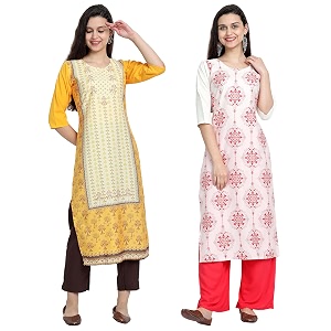 Womens Crepe Regular Kurta