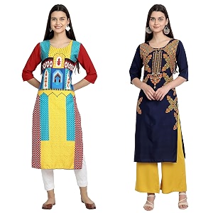 Womens Crepe Regular Kurta