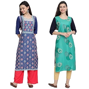 Womens Crepe Regular Kurta