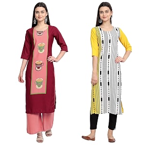 Womens Crepe Regular Kurta