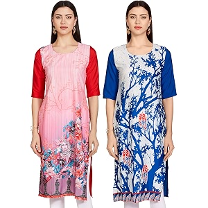Womens Crepe Regular Kurta