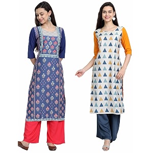 Womens Crepe Regular Kurta