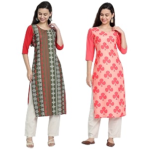 Womens Crepe Regular Kurta