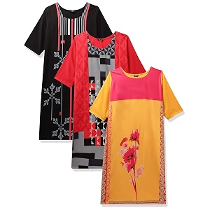 Womens Crepe Straight Kurta