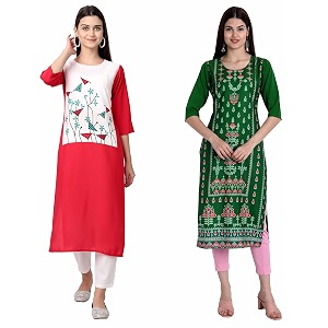 Womens Crepe Straight Kurta