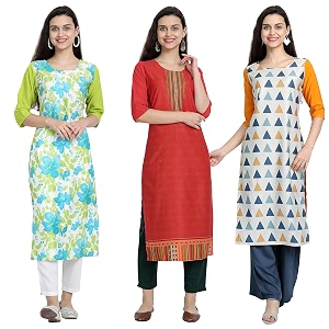 Womens Crepe Straight Kurta