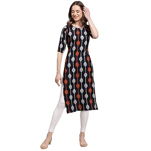 Womens Crepe Straight Kurta