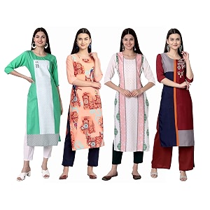 Womens Crepe Straight Kurta