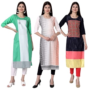 Womens Crepe Straight Kurta