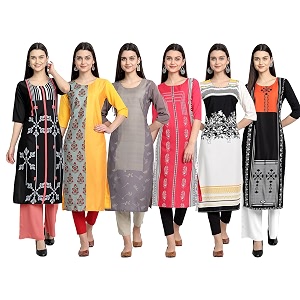 Womens Crepe Straight Kurta