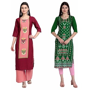 Womens Crepe Straight Kurta