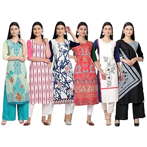 Womens Crepe Straight Kurta
