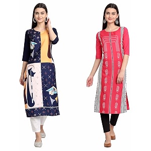 Womens Crepe Straight Kurta