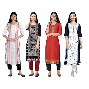 Womens Crepe Straight Kurta