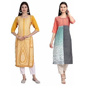 Womens Crepe Straight Kurta