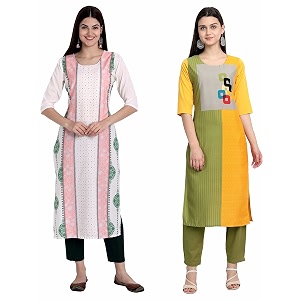 Womens Crepe Straight Kurta