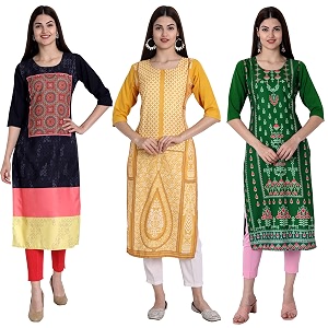 Womens Crepe Straight Kurta