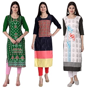 Womens Crepe Straight Kurta