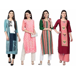 Womens Crepe Straight Kurta