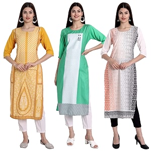 Womens Crepe Straight Kurta