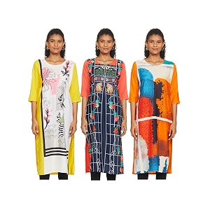 Womens Crepe Straight Kurta
