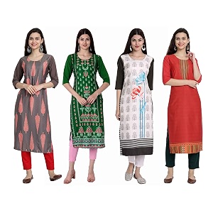 Womens Crepe Straight Kurta