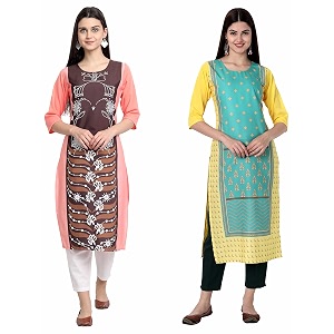 Womens Crepe Straight Kurta