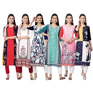 Womens Crepe Straight Kurta