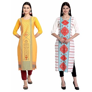 Womens Crepe Straight Kurta
