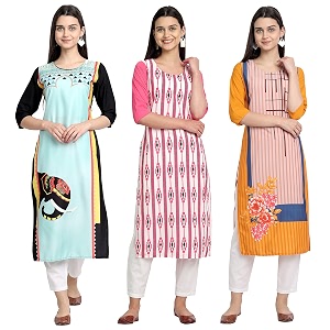 Womens Crepe Straight Kurta