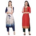 Women39s Crepe Straight Kurta