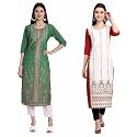 Women39s Crepe Straight Kurta