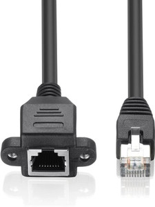 sancy rj45 lan network adapter male to female shielded screw extension cable wired ethernet lan adapter compatible with linux mac ubuntu windows