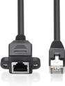 Sancy RJ45 LAN Network Adapter Male to Female Shielded Screw Extension Cable Wired Ethernet Lan Adapter compatible with Linux, Mac, Ubuntu, Windows