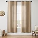 Sand Beige Linen Curtains 80 Inch Length