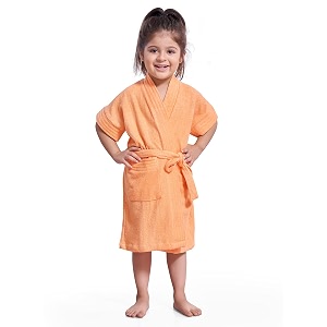 SAND DUNE Baby Girls Terry Cotton Bathrobe