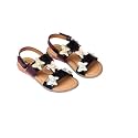 SANDALS Kids - Footwear For Girls Comfortable Casual & Function | PU - Material |Design - BG2482| Closure- Velcro | 3-3.5 Years Kids | Color- Black | Size- Uk 7, Euro- 26