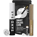 SandBar Callus Remover Tool, File for Hands, Durable Aluminum Tool Callus Shaver, Palm and Heel Dead Skin Removal, Includes Nourishing Salve, Ideal for Athletes, Climbers, and Gym Enthusiasts - Gold