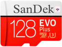 SanDeK EVO PLUS MMC U2 128 GB MicroSD Card Class 10 135 MB/s  Memory Card Compatible with Mobile, Camera, Gaming Console, Computer
